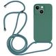 Mobigear Lanyard iPhone 14 Coque avec cordon en Silicone - Vert