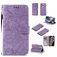 Mobigear Flowers Housse iPhone 12 Pro Etui Porte-Monnaie - Violet