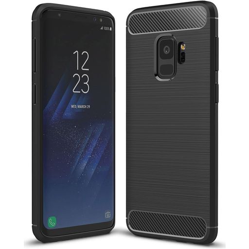 Mobigear Brushed Slim Coque Samsung Galaxy S9 Coque arrière en TPU Souple - Noir
