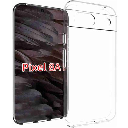 Mobigear Basics Coque Transparente Google Pixel 8a Coque arrière en TPU Souple - Transparent