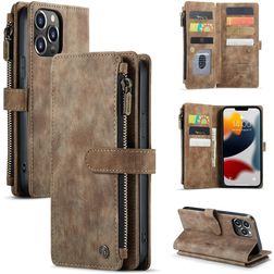 Caseme C30 Housse iPhone 13 Pro Etui Porte-Monnaie - Marron