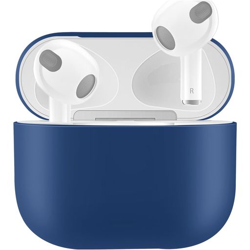 Mobigear Colors Coque Apple AirPods 3 Coque en Silicone Souple - Dark Blue