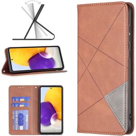 Mobigear Rhombus Slim Housse Samsung Galaxy A73 Etui - Marron