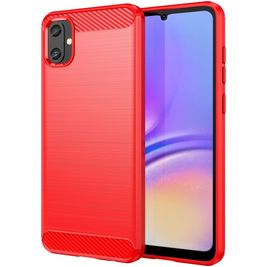 Mobigear Brushed Slim Coque Samsung Galaxy A05 Coque arrière en TPU Souple - Rouge