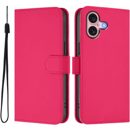 Mobigear Urban Wallet Housse iPhone 16 Etui Porte-Monnaie - Magenta