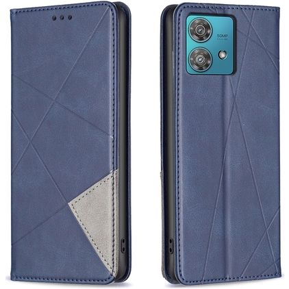Mobigear Rhombus Slim Housse Motorola Edge 40 Neo Etui - Bleu