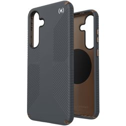 Speck Presidio2 Grip Magnet Samsung Galaxy S25 Plus MagSafe Plastique rigide Coque arrière Antichoc - Charcoal Grey