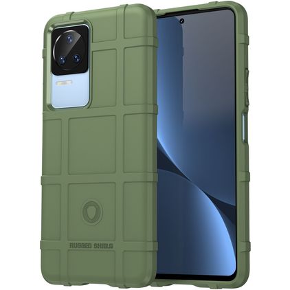 Mobigear Rugged Shield Coque POCO F4 Coque arrière en TPU Souple Anti-Chocs - Vert