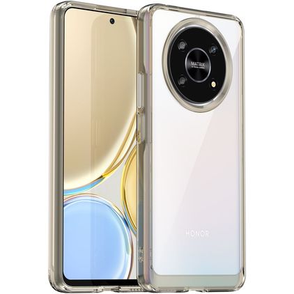 Mobigear Crystal Coque HONOR Magic 4 Lite Coque arrière Rigide - Transparent / Gris