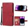 Mobigear Wallet Housse iPhone 15 Pro Etui Porte-Monnaie - Rouge