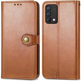 Mobigear Snap Button Housse Realme GT Master Edition Etui Porte-Monnaie - Marron