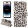 Mobigear Leopard Housse iPhone 14 Pro Max Etui Porte-Monnaie - Marron
