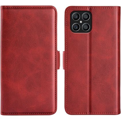 Mobigear Slim Magnet Housse HONOR X8 Etui Porte-Monnaie - Rouge