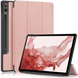 Mobigear Tri-Fold Samsung Galaxy Tab S9 Plus Étui + Porte-stylet - Rose doré