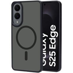 Mobiparts Hardcover Coque Samsung Galaxy S25 Edge MagSafe Coque arrière Rigide - Noir