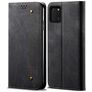 Mobigear Denim Slim Housse Samsung Galaxy Note 10 Lite Etui Porte-Monnaie - Noir