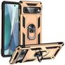 Mobigear Armor Ring Coque Google Pixel 7 Pro Coque arrière Rigide Anti-Chocs avec Anneau-Support - Or