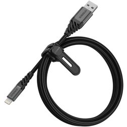 Otterbox Nylon Braided - Câble USB-A vers Apple Lightning MFI 1 mètre - Noir