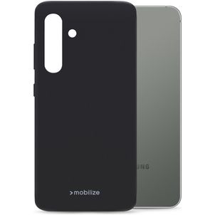 Mobilize Rubber Gelly Coque Samsung Galaxy S24 Plus Coque arrière en TPU Souple - Matt Black