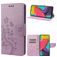 Mobigear Flowers Housse Samsung Galaxy M53 Etui Porte-Monnaie - Violet