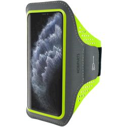 Mobiparts Comfort Fit Brassard Téléphone iPhone 11 Pro Brassard Coque de Sport en Neoprène - Neon Green
