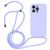 Mobigear Lanyard iPhone 15 Pro Coque avec cordon en Silicone - Violet