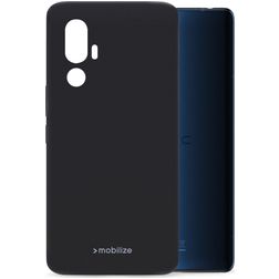 Mobilize Rubber Gelly Coque HTC U24 Pro Coque arrière en TPU Souple - Matt Black