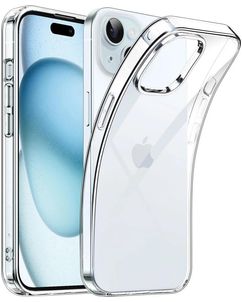 Mobigear Basics Coque Transparente iPhone 15 Coque arrière en TPU Souple - Transparent