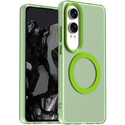 Mobigear Shockproof OnePlus Nord CE 4 Lite MagSafe Plastique rigide Coque arrière - Vert