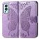 Mobigear Butterfly Housse OnePlus Nord 2 Etui Porte-Monnaie - Violet