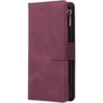 Mobigear Zipper Housse Huawei P40 Pro Etui Porte-Monnaie - Rouge
