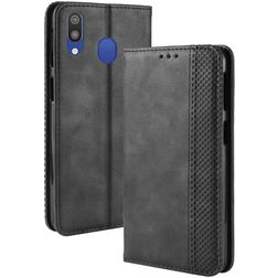 Mobigear Sensation Samsung Galaxy M20 Étui Portefeuille - Noir