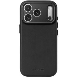 Decoded Coque iPhone 18 Pro MagSafe Coque arrière en Cuir Véritable Anti-Chocs - Noir