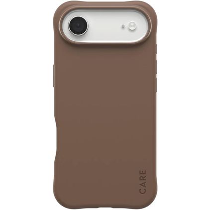 CARE by PanzerGlass Fashionable Coque iPhone Air MagSafe Coque arrière en Silicone - Espresso