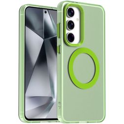 Mobigear Shockproof Coque Samsung Galaxy S24 FE MagSafe Coque arrière Rigide - Vert