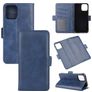 Mobigear Slim Magnet Housse iPhone 12 Etui Porte-Monnaie - Bleu