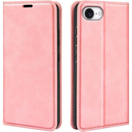 Mobigear Retro Slim Housse iPhone 16e Etui Porte-Monnaie - Rose