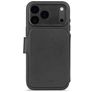 Decoded Detachable Wallet Housse iPhone 17 Pro Max MagSafe Etui avec Coque Détachable en Cuir Véritable Porte-Monnaie - Noir