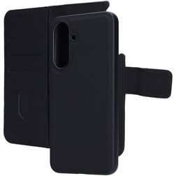 Mobiparts Samsung Galaxy A36 Coque Cuir véritable Étui 2en1 avec coque amovible Portefeuille - Noir
