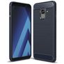 Mobigear Brushed Slim Coque Samsung Galaxy A8 (2018) Coque arrière en TPU Souple - Bleu Marin