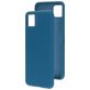 Mobiparts Coque Samsung Galaxy A22 5G Coque arrière en Silicone - Blueberry Blue