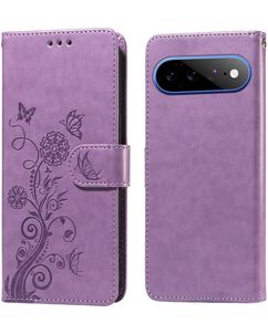 Mobigear Flowers Housse Google Pixel 11 Pro XL Etui Porte-Monnaie - Violet