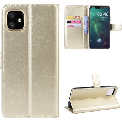 Mobigear Wallet Housse iPhone 11 Etui Porte-Monnaie - Or