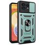 Mobigear Armor Ring Cam Slide Coque Motorola Edge 40 Pro Coque arrière Rigide Anti-Chocs avec Anneau-Support et Protecteur Lentilles - Vert
