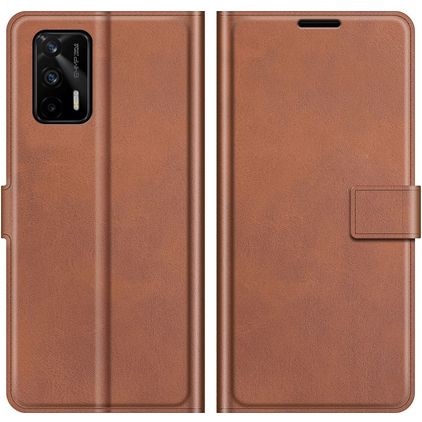 Mobigear Wallet Housse Realme GT Etui Porte-Monnaie - Marron