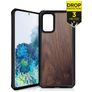 ITSkins HybridFusion Coque Samsung Galaxy S20 Plus Coque arrière Rigide Anti-Chocs - Dark Wood