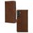 Mobilize Wallet Housse Samsung Galaxy A15 Etui en Cuir Véritable Porte-Monnaie - Marron