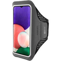 Mobiparts Comfort Fit Brassard Téléphone Samsung Galaxy A22 5G Brassard Coque de Sport en Neoprène - Noir