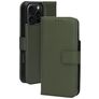 Mobiparts Housse iPhone 16 Pro Max MagSafe Etui avec Coque Détachable en Cuir Véritable Porte-Monnaie - Vert