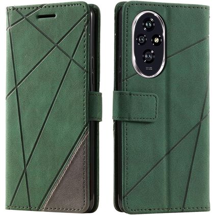 Mobigear Rhombus Housse HONOR 200 Etui Porte-Monnaie - Vert